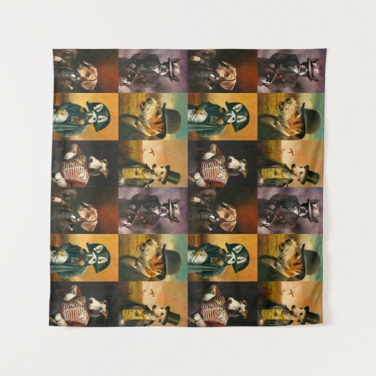 Hondenras tekent afstamming wandkleed (Voorkant (horizontaal))