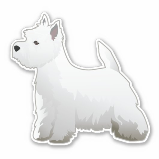 Hondenras Uitzicht Silhouette Sticker (Voorkant)