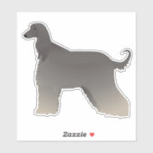 Hondenras Uitzicht Silhouette Sticker (Vel)