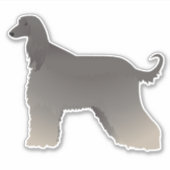 Hondenras Uitzicht Silhouette Sticker (Voorkant)