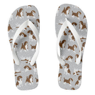 Hondenras van beagle - grijs teenslippers