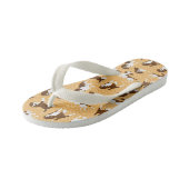 Hondenras van beagle - sinaasappel kinder teenslippers (Schuin)