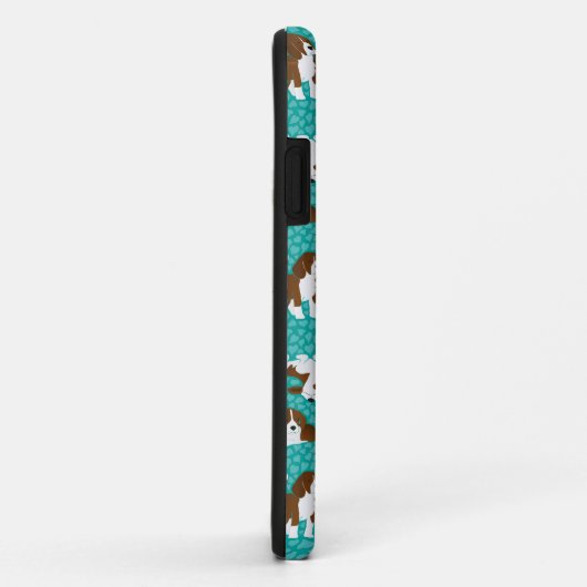 Hondenras van Beagle - turquoise Case-Mate iPhone Case (Achterkant/rechts)