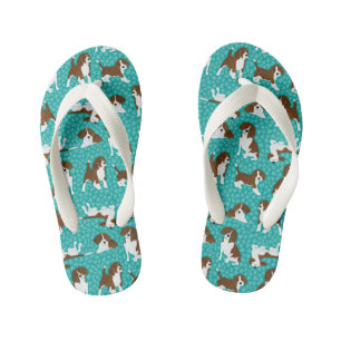 Hondenras van Beagle - turquoise Kinder Teenslippers
