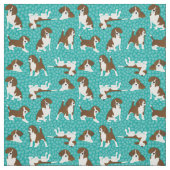 Hondenras van Beagle - turquoise Stof (Swatch)