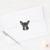 Hondenras van Bulldog Ronde Sticker (Envelop)