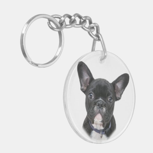 Hondenras van Bulldog Sleutelhanger (Voorkant Links)