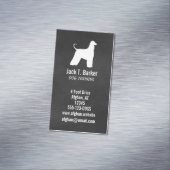 Hondenras van de Afghaanse hond Silhouette Magnetisch Visitekaartje (Voorbeeld)