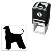 Hondenras van de Afghaanse hond Silhouette Zelfinktende Stempel (In situ)
