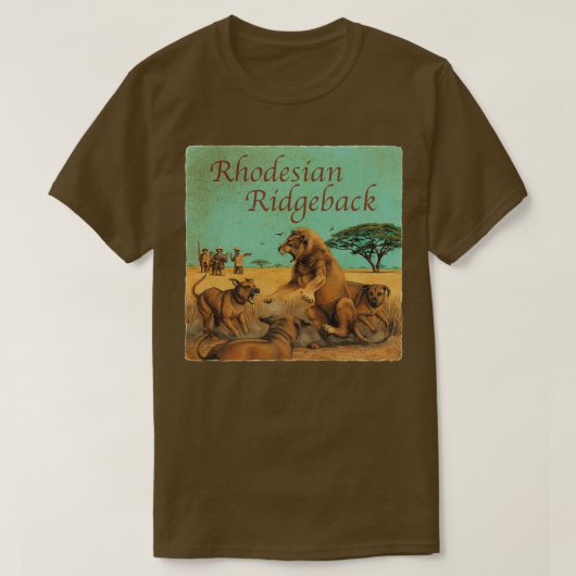 Hondenras van de Rhodezische Ridgeback T-shirt (Design voorkant)