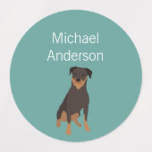 Hondenras van rottweiler, waterdicht label (Design 2)