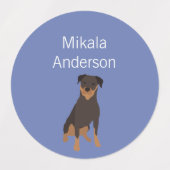 Hondenras van rottweiler, waterdicht label (Design 1)