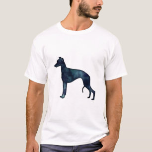 Hondenras  Zwarte Waterverf Silhouette T-shirt