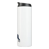 Hondenras  Zwarte Waterverf Silhouette Thermosbeker (Geroteerd rechts)