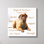 Hondenrassen doek met temperament eigenschappen canvas afdruk (Voorkant)