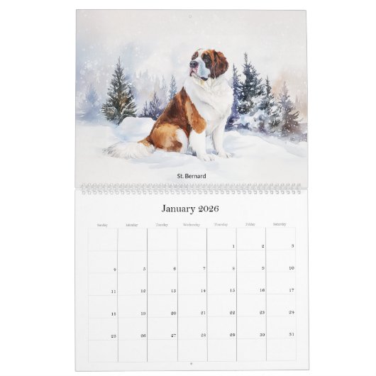 Hondenrassen - Grote agenda Kalender (Jan 2026)