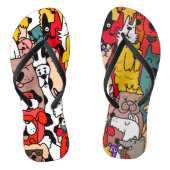 Hondenrassen Helderkleurpatroon Teenslippers (Voetbed)