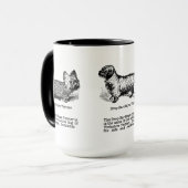 Hondenrassen met drie tergers mok (Voorkant links)