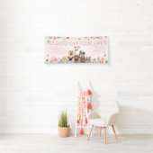 Hondenrassen Mooie Puppies Open Feest Spandoek (Insitu)