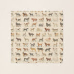 Hondenrassen Tekeningen Sjaal<br><div class="desc">Collectie van hondentekeningen van de Dogs van de World Trading Card-serie, uitgegeven in 1890, ter bevordering van oude rechter sigaretten. De reeks van 50 kaart afbeeldingen is beschikbaar in het openbare domein. Veel bekende hondenrassen zoals Basset Hound, Saint Bernard, Dachshund, Pug, Pekingese, Bulldog en Great Dane.</div>