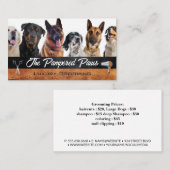 Hondenrassen | Verzorgingsgereedschap voor huisdie Visitekaartje (Voorkant / Achterkant)