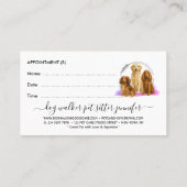 Hondenrassen Vet Pet Care Script Afspraak Visitekaartje (Achterkant)