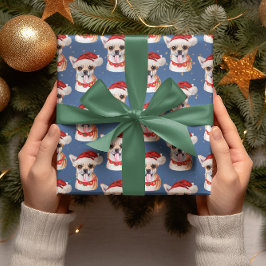 Hondenrassen voor Waterverf met blauw Kerstmis in  Cadeaupapier