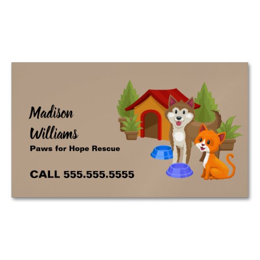 Hondenredding Magnetisch Visitekaartje (Voorkant)