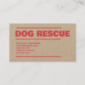 Hondenredding Visitekaartje (Voorkant)