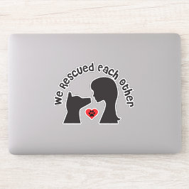 Hondenreddingsadoptie Vinyl Sticker