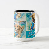 Hondenrennen met de Big Book Two-Tone Coffee-Mok Tweekleurige Koffiemok (Voorkant rechts)