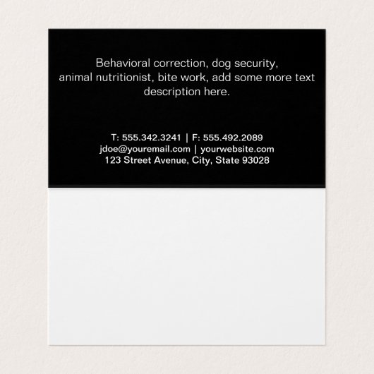 Hondenroedel | Hondentraining Visitekaartje (Binnenkant ongevouwen)