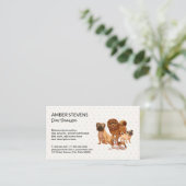 hondenroedel | Polka Dot Pattern Visitekaartje (Staand voorkant)