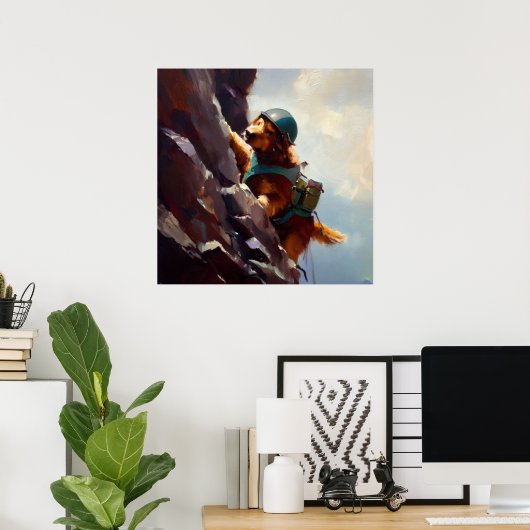 Hondenrots klimmen poster (Thuiskantoor)