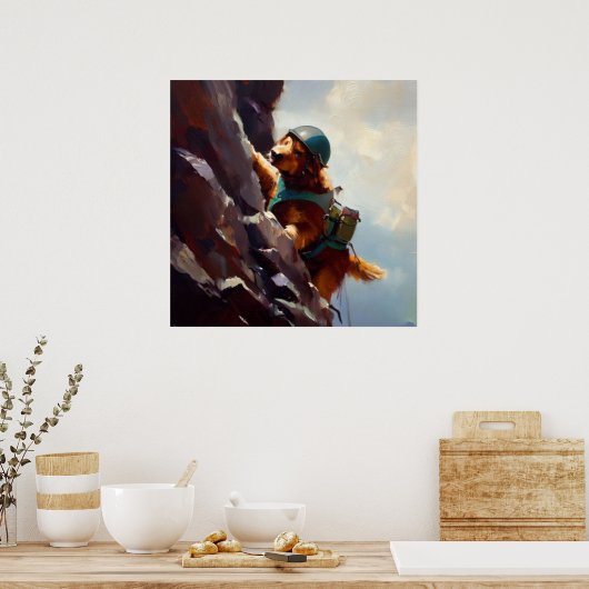 Hondenrots klimmen poster (Keuken)