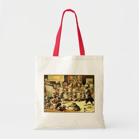 Hondenschool van Louis Wain Tote Bag (Voorkant)
