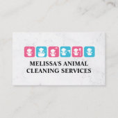 Hondenschoonmaakservice | Poedelpictogrammen Visitekaartje (Voorkant)