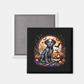 Hondenskelet Halloween Magneet (Voorkant / Achterkant)