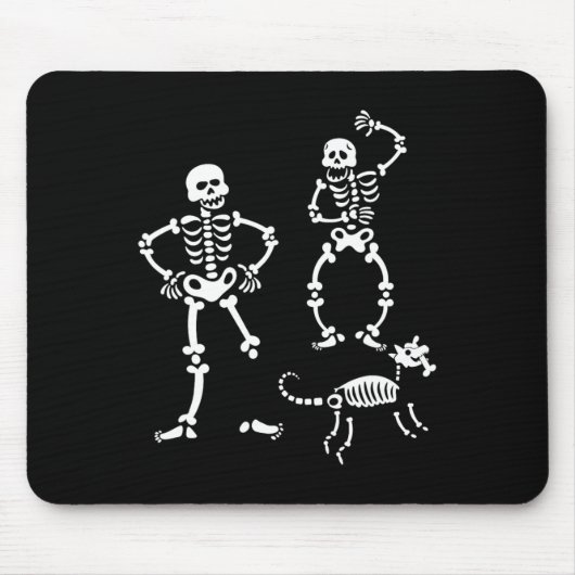 Hondenskelet Hardlopen Halloween Kostuum Feest Muismat (Voorkant)