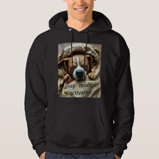 Hondenslaapstand geactiveerd is een leuke en grapp hoodie (Voorkant)