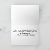 HONDENSLEE DASHING DOOR SNEEUW VOOR KERSTMIS FEESTDAGEN KAART (Binnen)