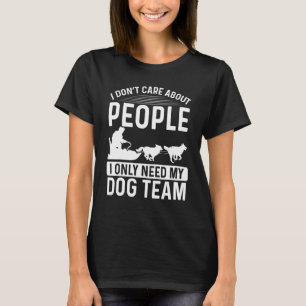 Hondenslee Racen Alaska Mushing Husky Sleeën Hond T-shirt