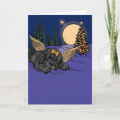 Hondensneeuwengel Feestdagen Kaart (Voorkant)