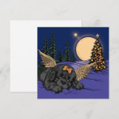 Hondensneeuwengel Feestdagenkaart (Voorkant / Achterkant)