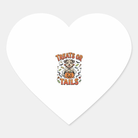 Hondensnoepgoed kattenkwaad met Halloween Hart Sticker (Voorkant)