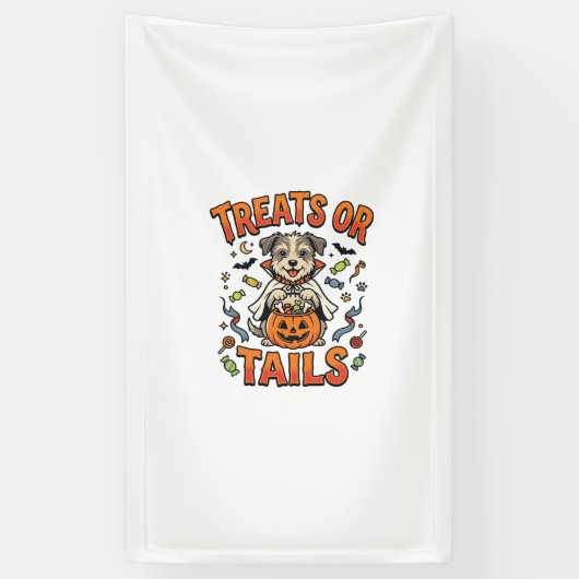 Hondensnoepgoed kattenkwaad met Halloween Spandoek (Verticaal)