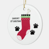 Hondensok met Pootafdrukken Ornament (Links)