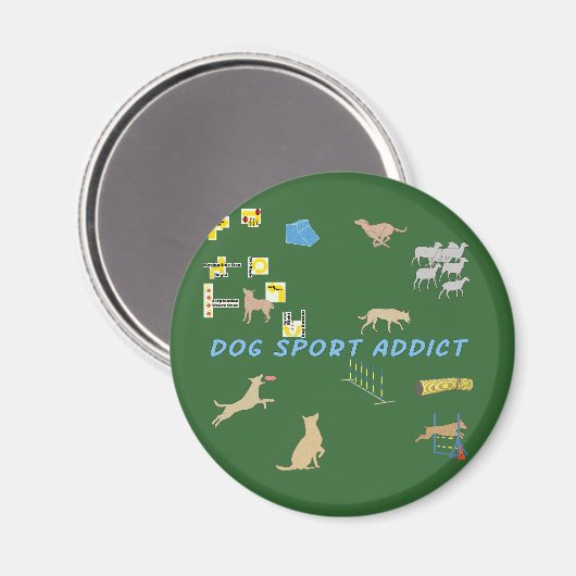 Hondensportverslaafde Magneet (Voorkant / Achterkant)