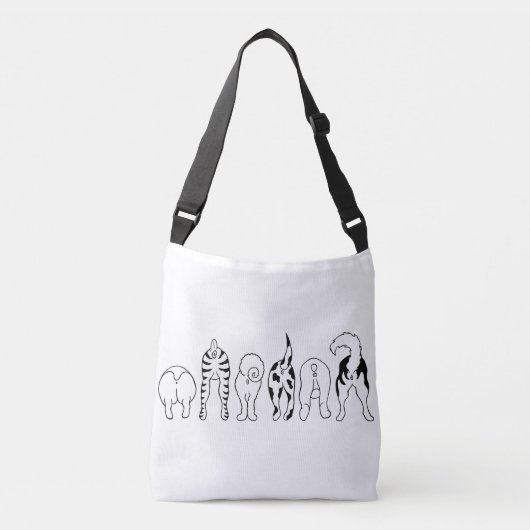 Hondenstaarten Crossbody Tas (Voorkant)