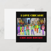 Hondenstad Stad Chicago Feestdagenkaart (Voorkant / Achterkant)